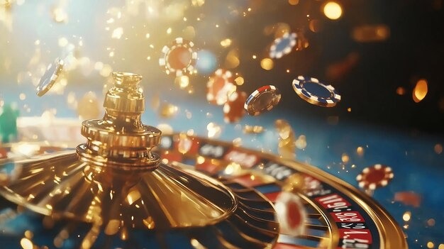 fomototo live roulette wheel spinning with real dealer in professional studio setting